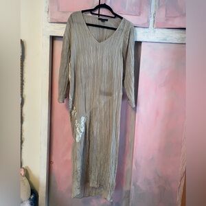 Alexander Wang Gray/Green Dress with Silver Details